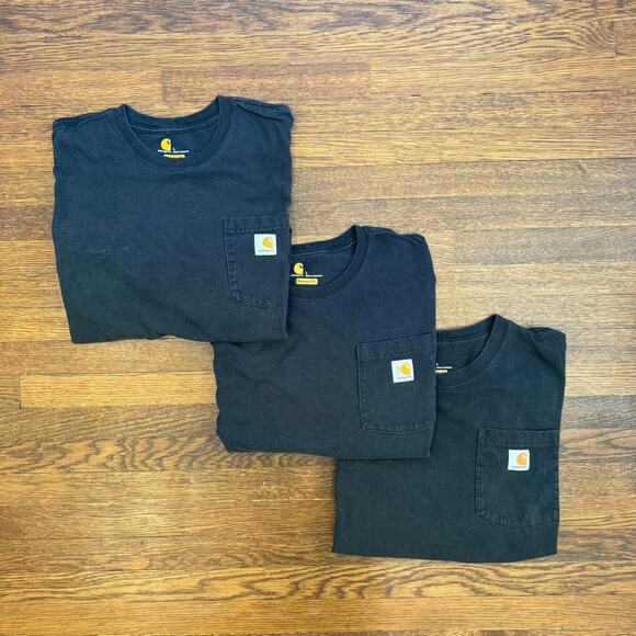 3 pack - Black Carhartt Pocket T-shirts ($75 VALUE) - Picture 1 of 5